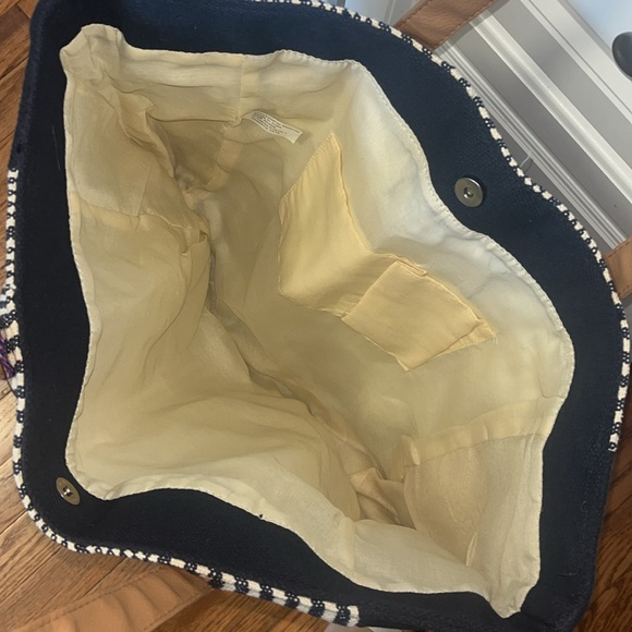 NWOT striped beach tote with colorful tassels - Picture 2 of 3